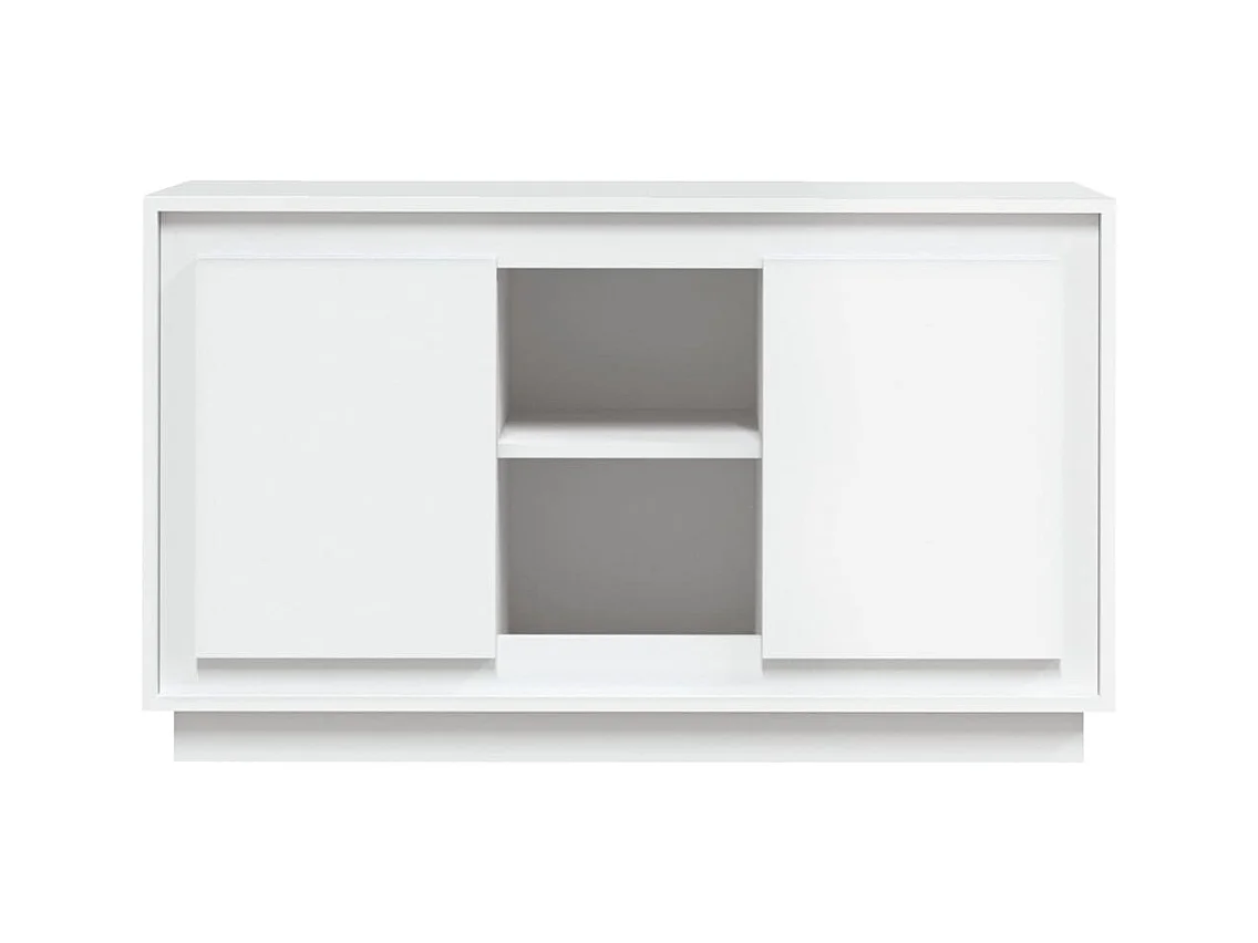 Credenza | Buffet | Armadio Bianca 102x35x60 cm in Legno Multistrato