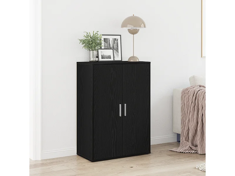 Sideboard | Credenza | Armadio Rovere Nero 60x31x84 cm Legno Ingegnerizzato