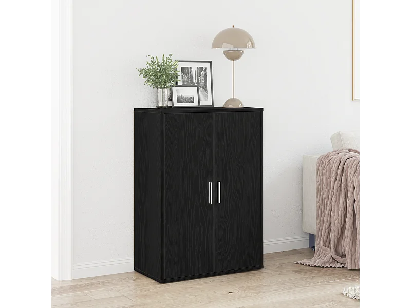 Buffet | Bahut | Meuble de rangement Chêne Noir 60x31x84 cm Bois de Placage