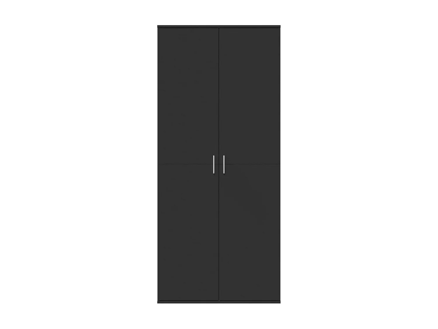 Buffet | Bahut | Meuble de rangement haut noir 80x35x180 cm bois d'ingénierie