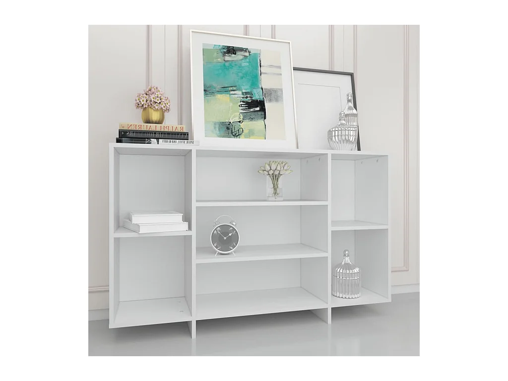 Buffet | Bahut | Meuble de rangement blanc 120x30x75 cm bois d'ingénierie