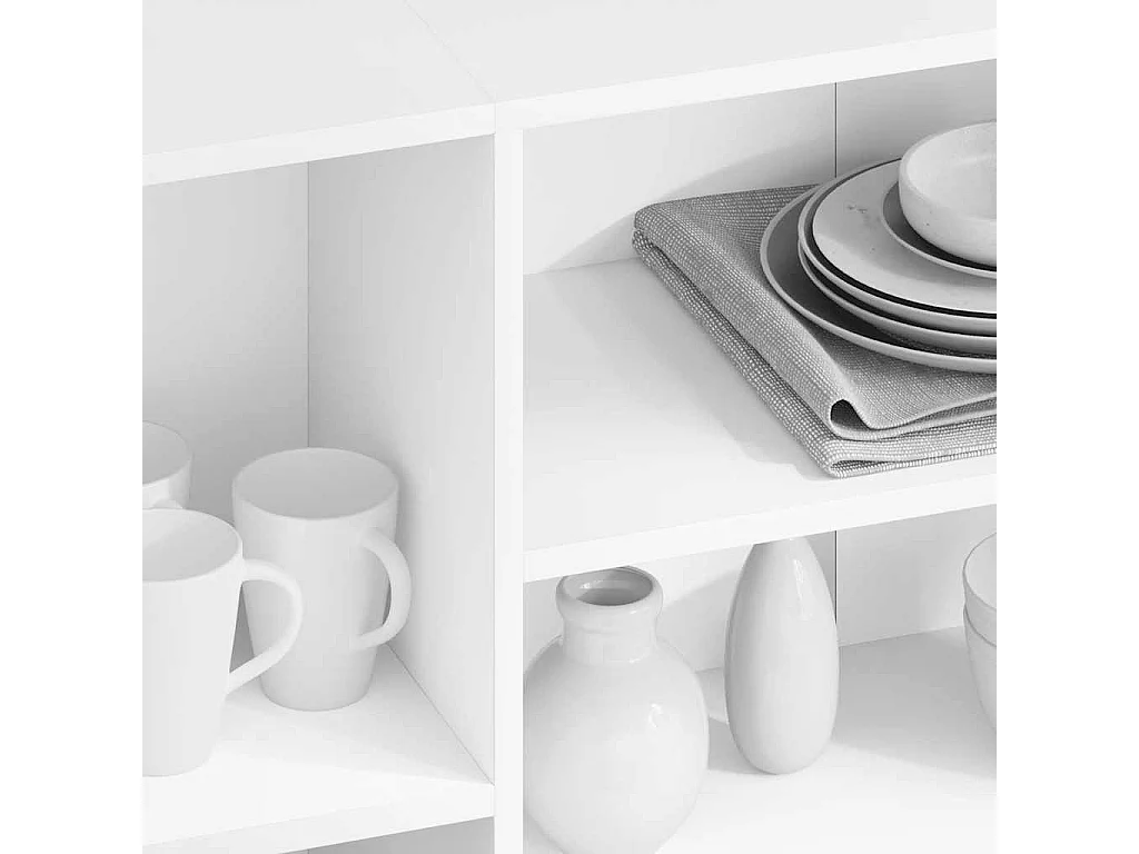 Buffet | Bahut | Meuble de rangement blanc 120x30x75 cm bois d'ingénierie