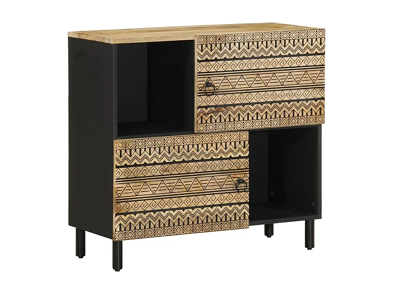 Buffet | Bahut | Meuble de rangement 80x33,5x75 cm bois de manguier brut massif