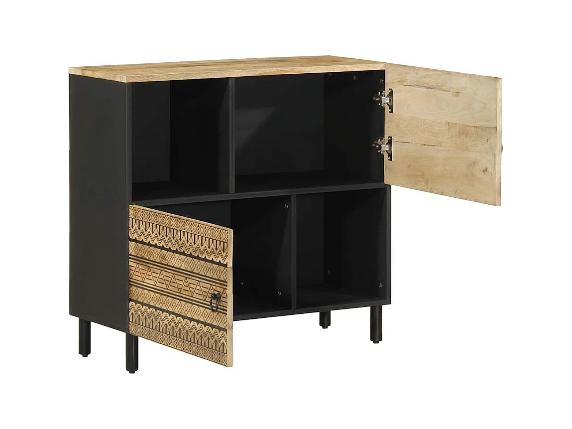 Buffet | Bahut | Meuble de rangement 80x33,5x75 cm bois de manguier brut massif