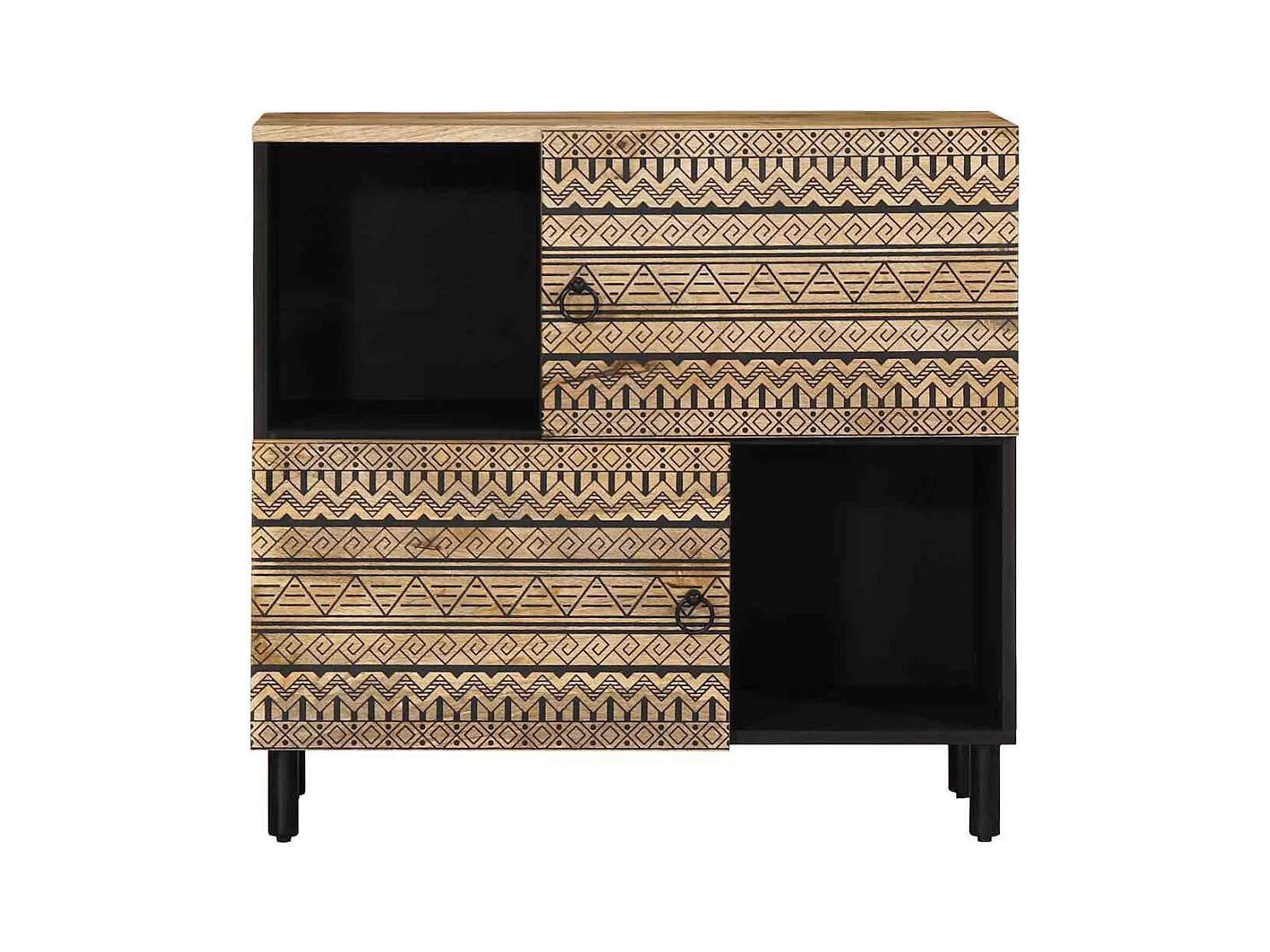 Buffet | Bahut | Meuble de rangement 80x33,5x75 cm bois de manguier brut massif