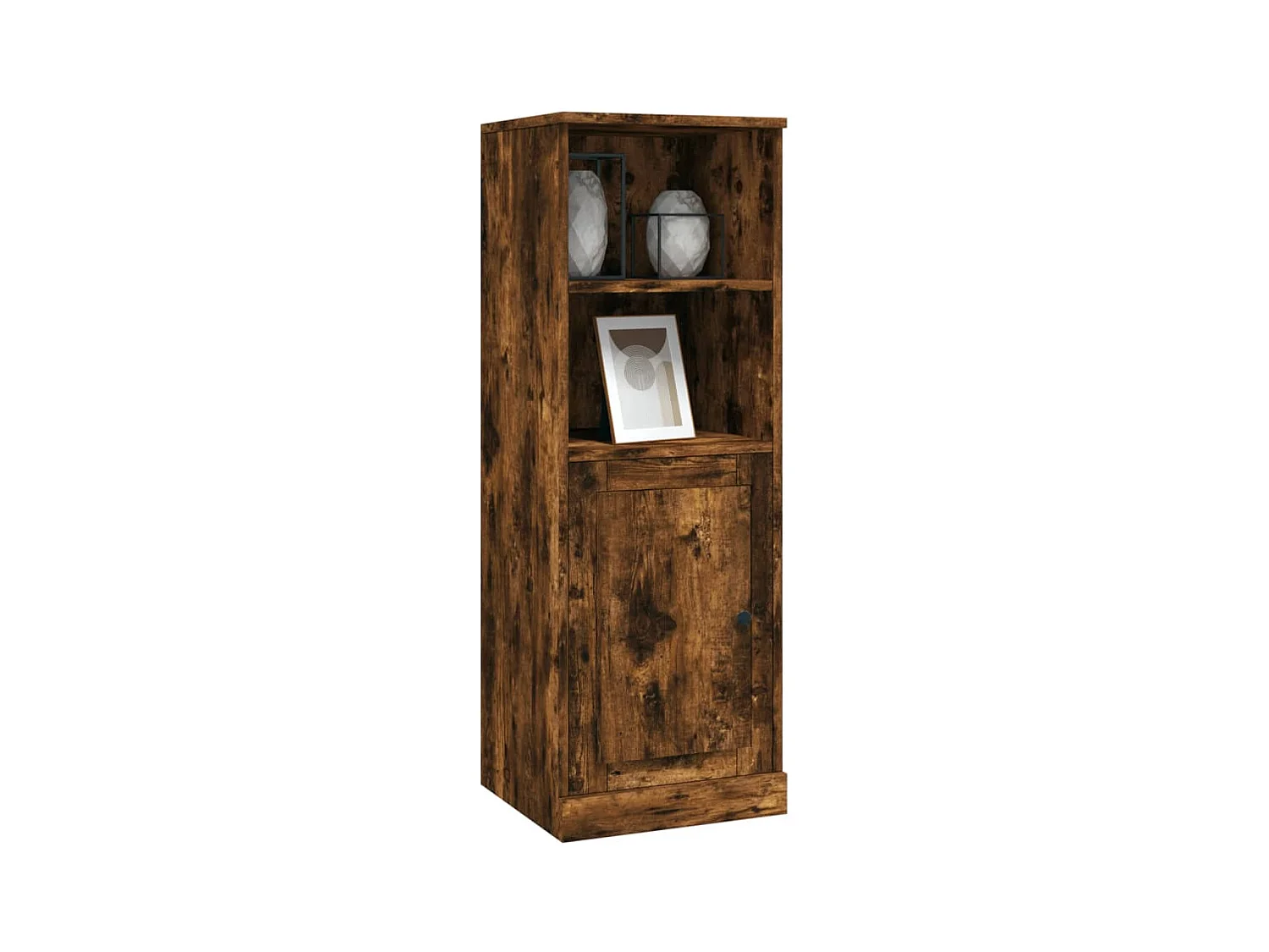 Credenza | Buffet | Armadio Rovere Fumo 36x35,5x103,5 cm in Legno Multistrato