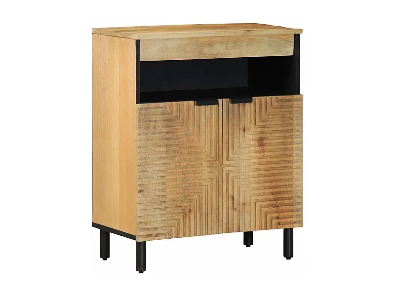 Credenza | Buffet | Armadio Marrone 60x33x75 cm in Legno Massello di Mango