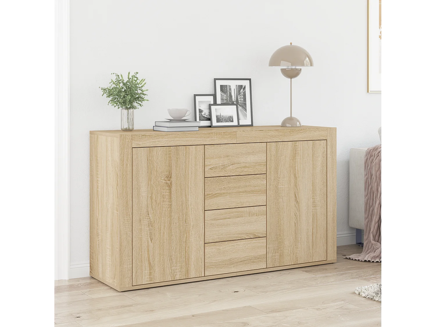 Buffet | Bahut | Meuble de rangement Chêne de Sonoma Bois d'ingénierie 120 x 36 x 69 cm