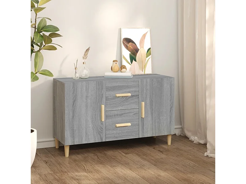 Credenza | Buffet | Armadio Grigio Sonoma 100x36x60 cm in Legno Multistrato