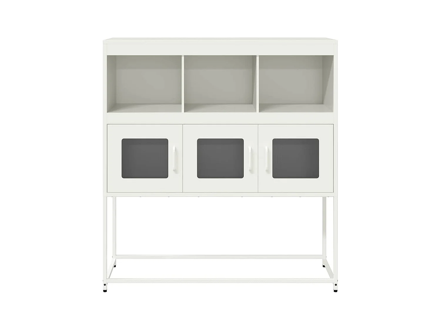 Buffet | Bahut | Meuble de rangement blanc 100,5x39x107 cm acier laminé à froid