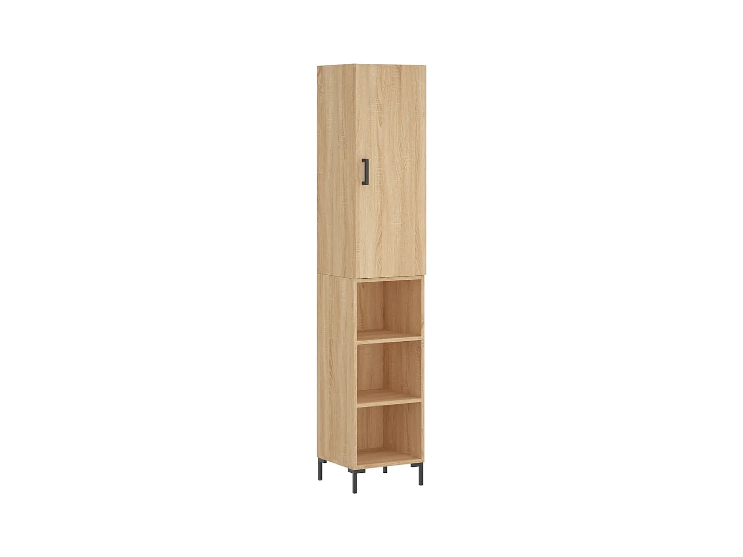 Buffet | Bahut | Meuble de rangement haut Chêne sonoma 34,5x34x180 cm Bois d'ingénierie