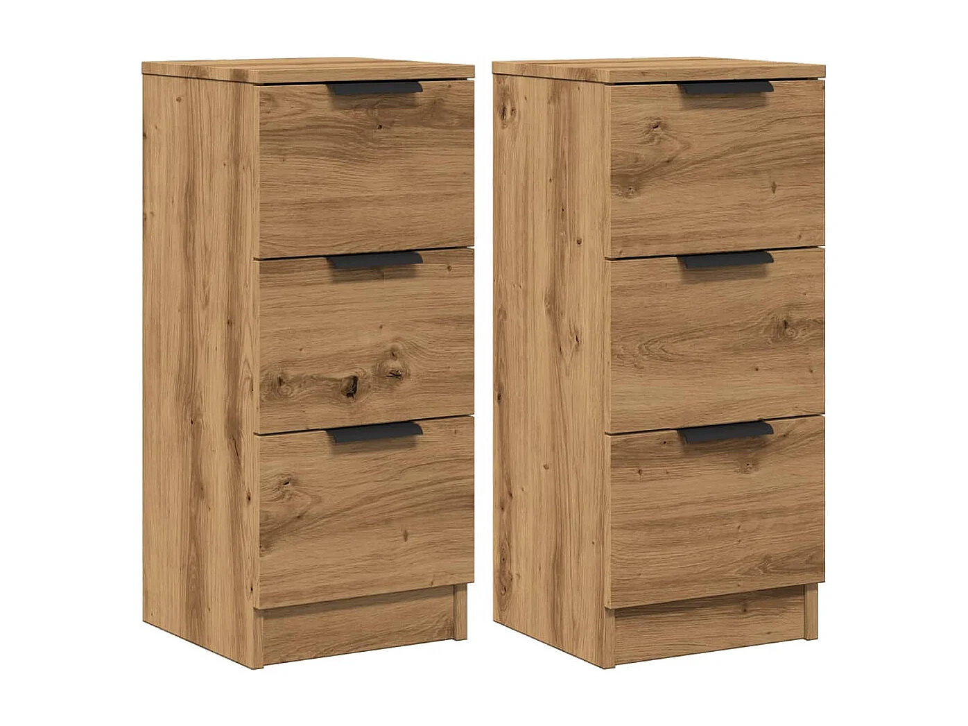 Buffets | Bahuts | Meuble de rangement 2 pcs chêne artisanal 30x30x70 cm bois d'ingénierie