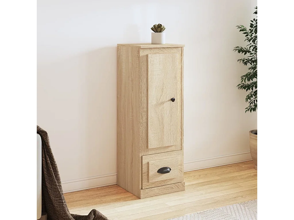 Buffet | Bahut | Meuble de rangement haut chêne sonoma 36x35,5x103,5 cm bois d'ingénierie