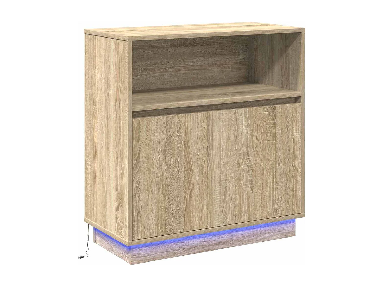 Buffet | Bahut | Meuble de rangement avec LED Chêne Sonoma 71x34,5x75 cm Bois reconstitué