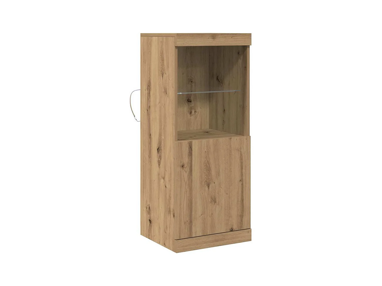 Buffet | Bahut | Meuble de rangement avec lumières LED Chêne artisanal 41x37x100 cm