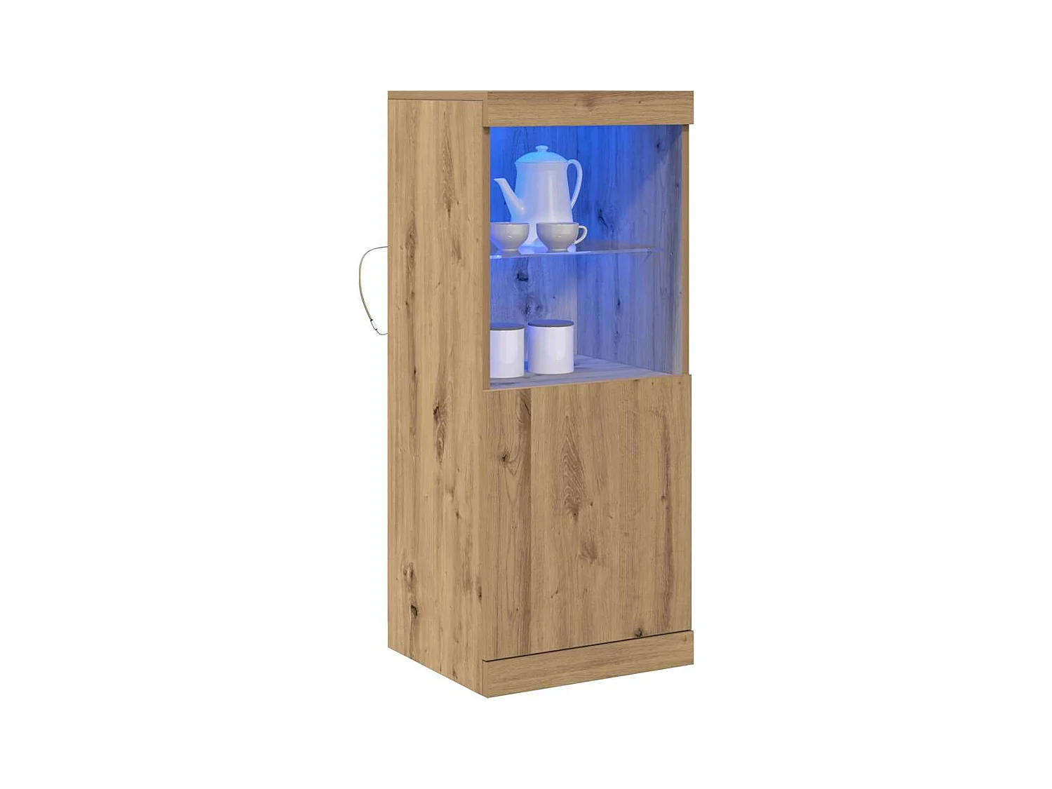 Buffet | Bahut | Meuble de rangement avec lumières LED Chêne artisanal 41x37x100 cm