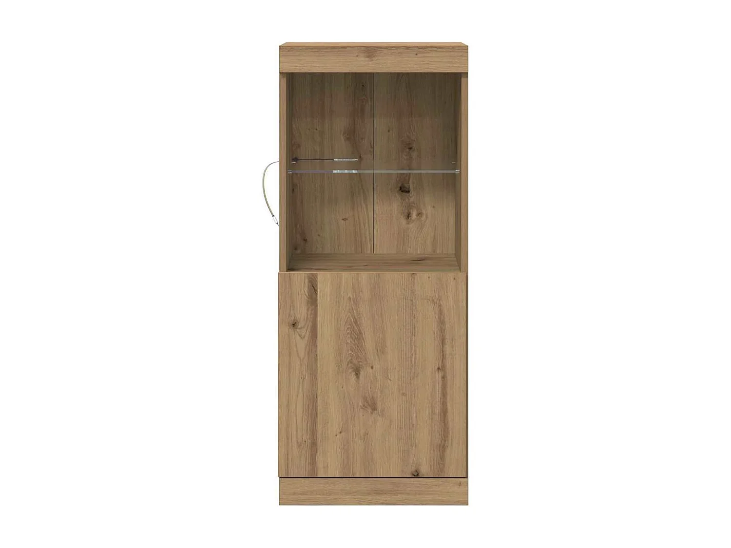 Buffet | Bahut | Meuble de rangement avec lumières LED Chêne artisanal 41x37x100 cm