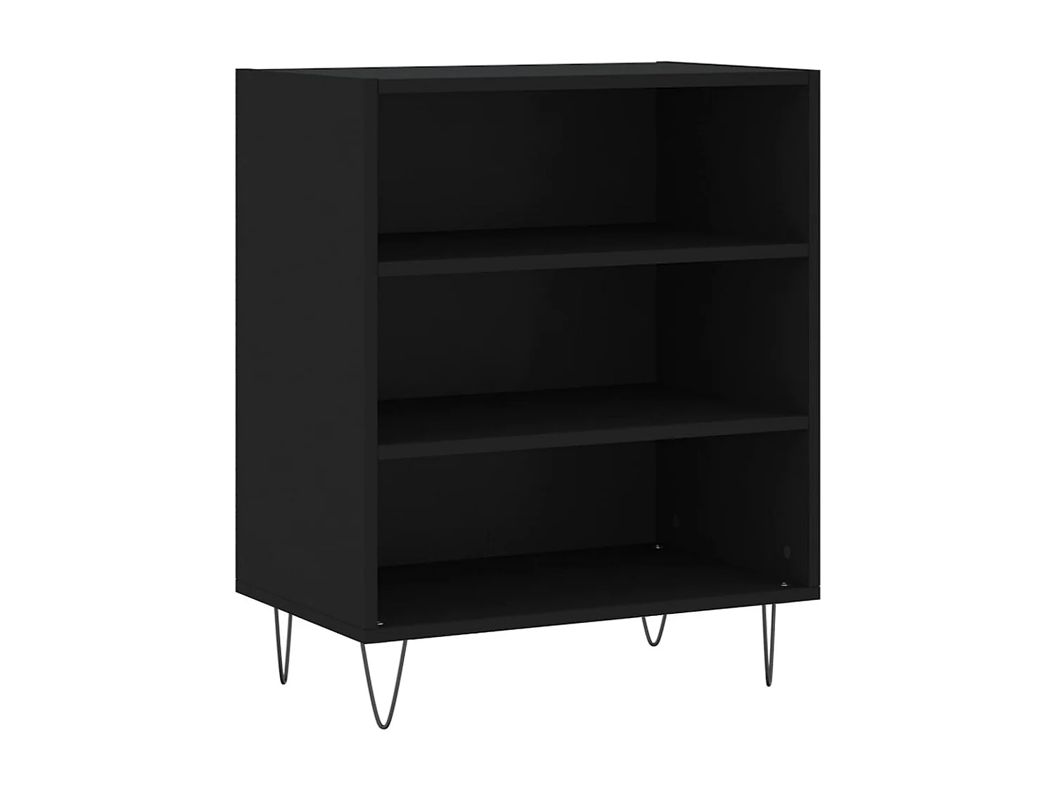 Buffet | Bahut | Meuble de rangement noir 57x35x70 cm bois d’ingénierie