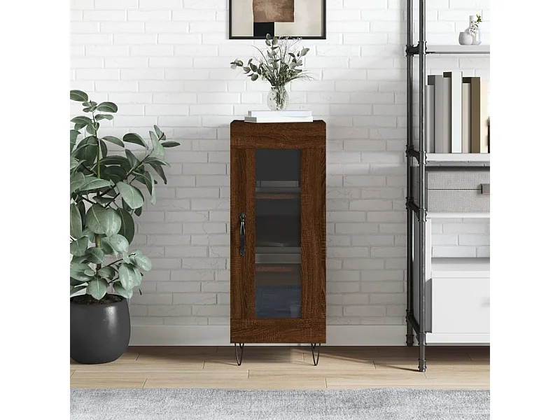 Buffet | Bahut | Meuble de rangement Chêne marron 34,5x34x90 cm Bois d'ingénierie