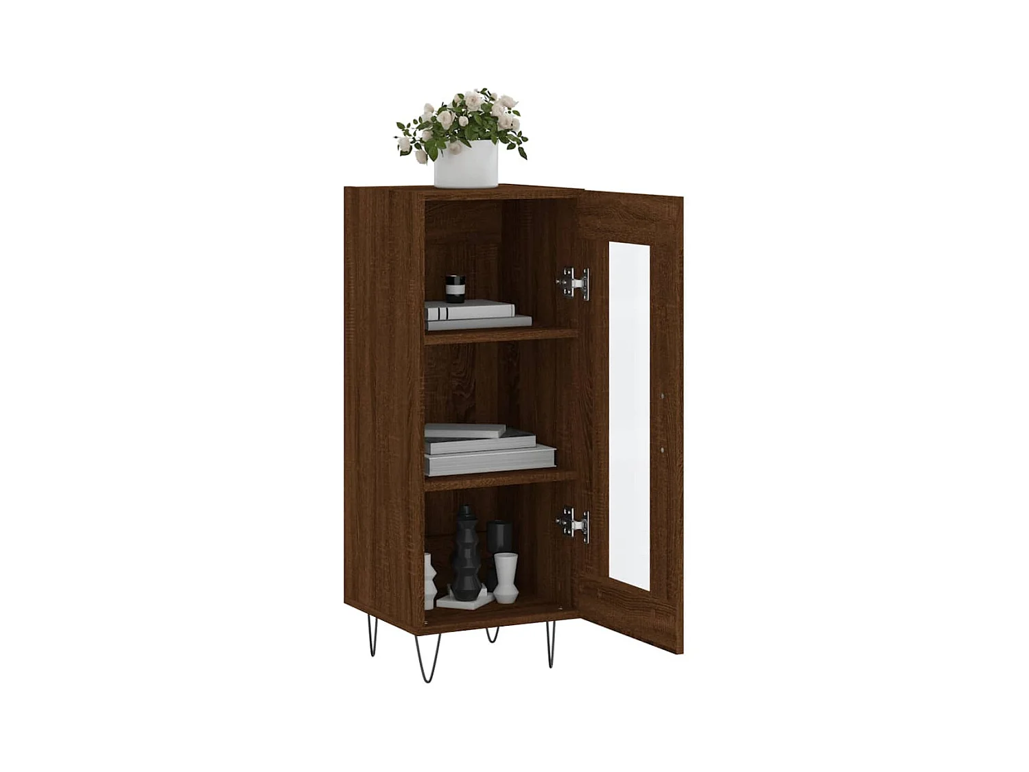 Credenza | Buffet | Armadio Rovere Marrone 34,5x34x90 cm in Legno Multistrato