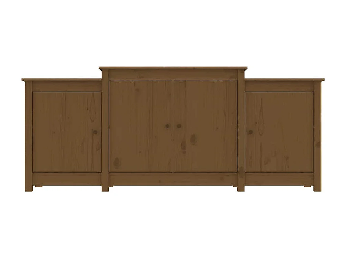 Buffet | Bahut | Meuble de rangement Marron miel 164x37x68 cm Bois massif de pin