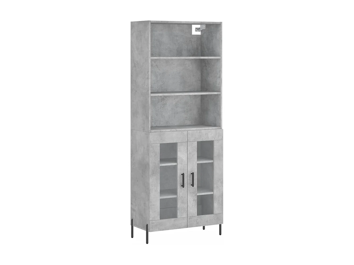 Credenza | Buffet | Armadio Grigio Cemento 69,5x34x180 cm in Legno Multistrato