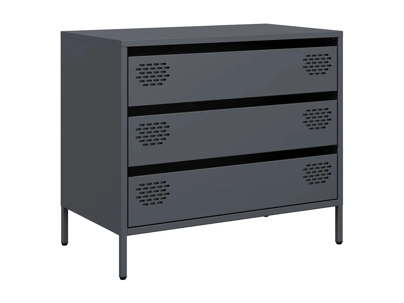 Buffet | Commode à tiroir | Meuble de rangement anthracite 68x39x58,5 cm acier laminé à froid