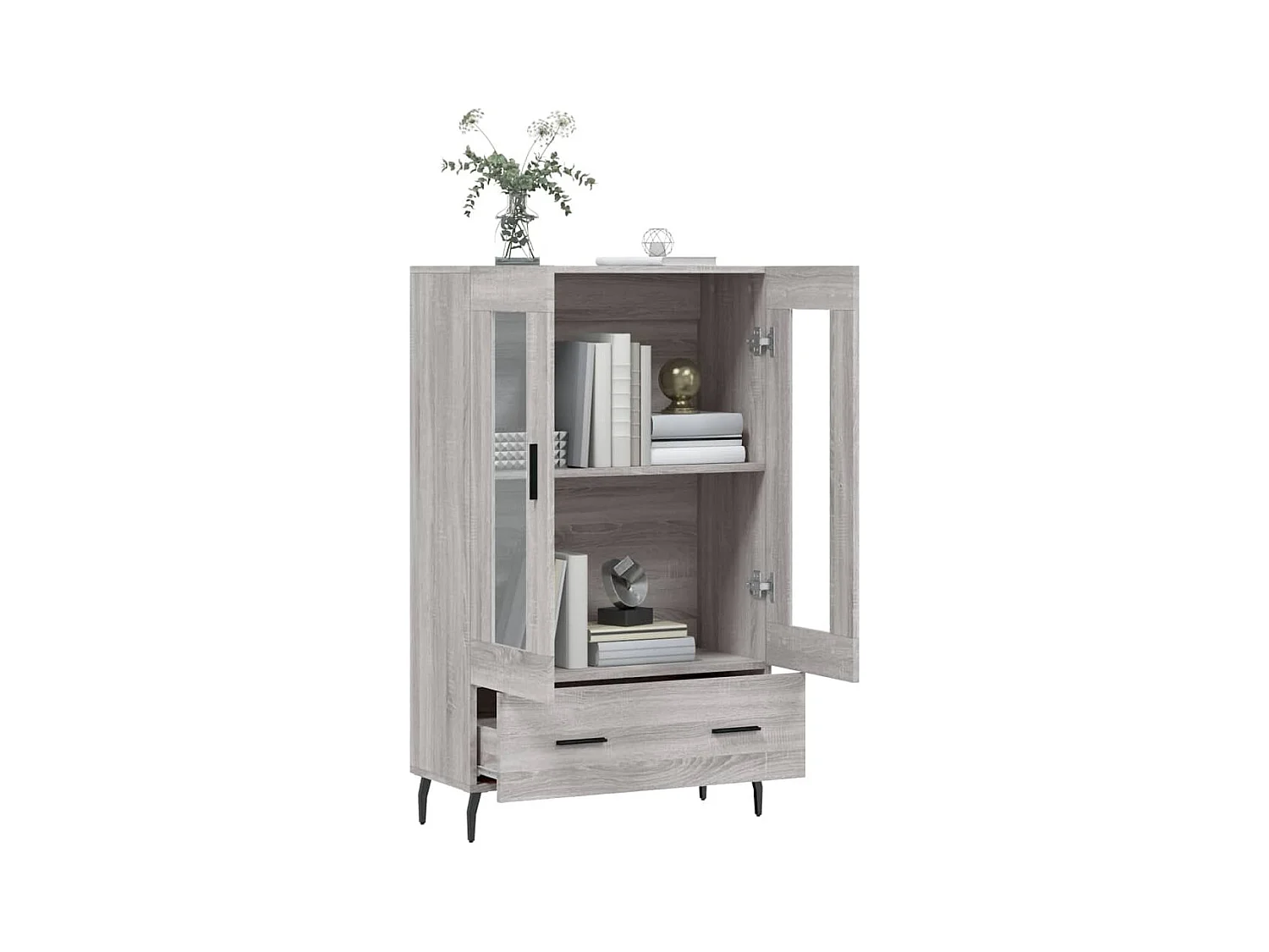 Buffet | Bahut | Meuble de rangement haut sonoma gris 69,5x31x115 cm bois d'ingénierie