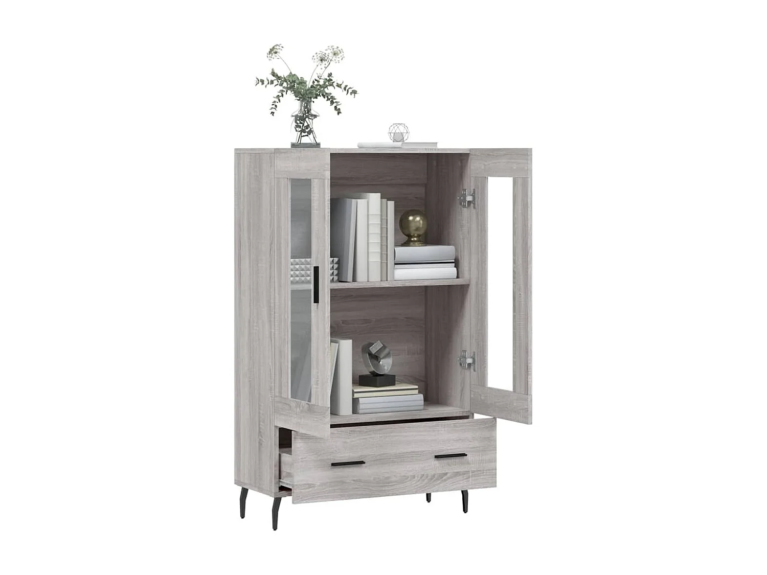Buffet | Bahut | Meuble de rangement haut sonoma gris 69,5x31x115 cm bois d'ingénierie