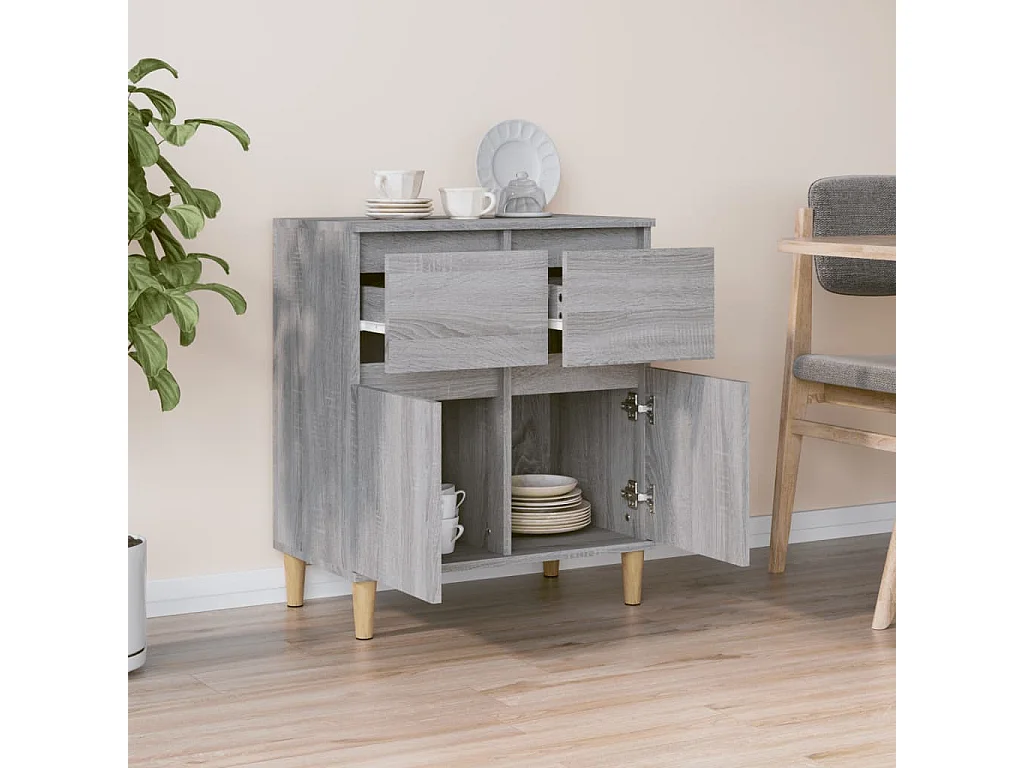 Buffet | Bahut | Meuble de rangement Sonoma gris 60x35x70 cm Bois d'ingénierie