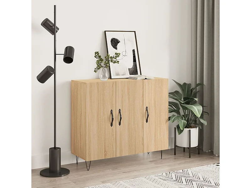 Buffet | Bahut | Meuble de rangement chêne sonoma 90x34x80 cm bois d'ingénierie