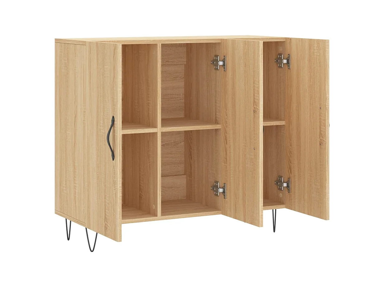 Buffet | Bahut | Meuble de rangement chêne sonoma 90x34x80 cm bois d'ingénierie