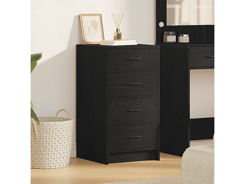 Buffet | Bahut | Meuble de rangement Chêne Noir 40x41x75 cm Bois d'ingénierie