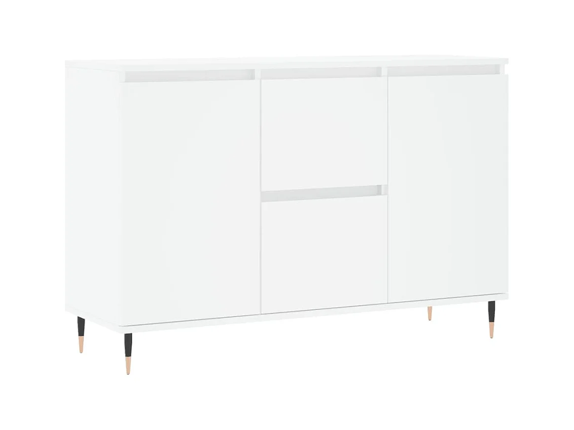 Credenza | Buffet | Armadio Bianca 104x35x70 cm in Legno Multistrato
