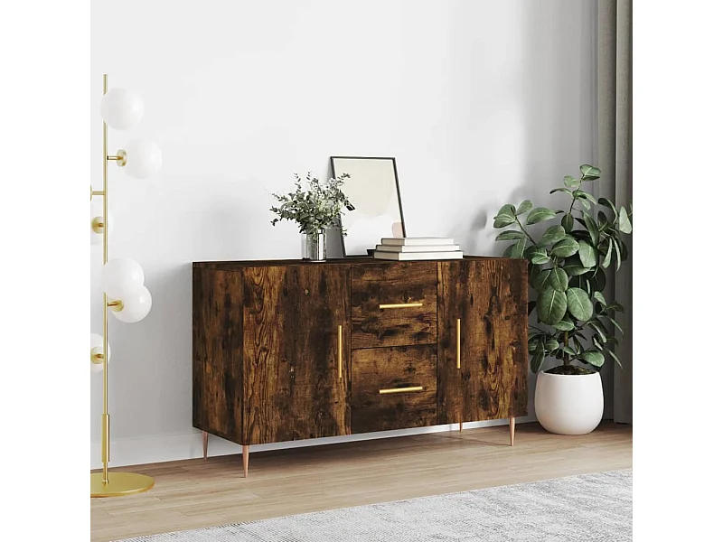 Buffet | Bahut | Meuble de rangement chêne fumé 100x36x60 cm bois d'ingénierie