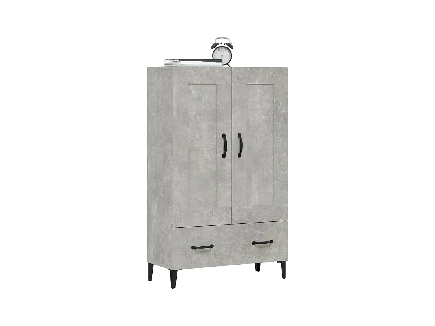 Credenza | Buffet | Armadio Grigio Cemento 70x31x115 cm in Legno Multistrato