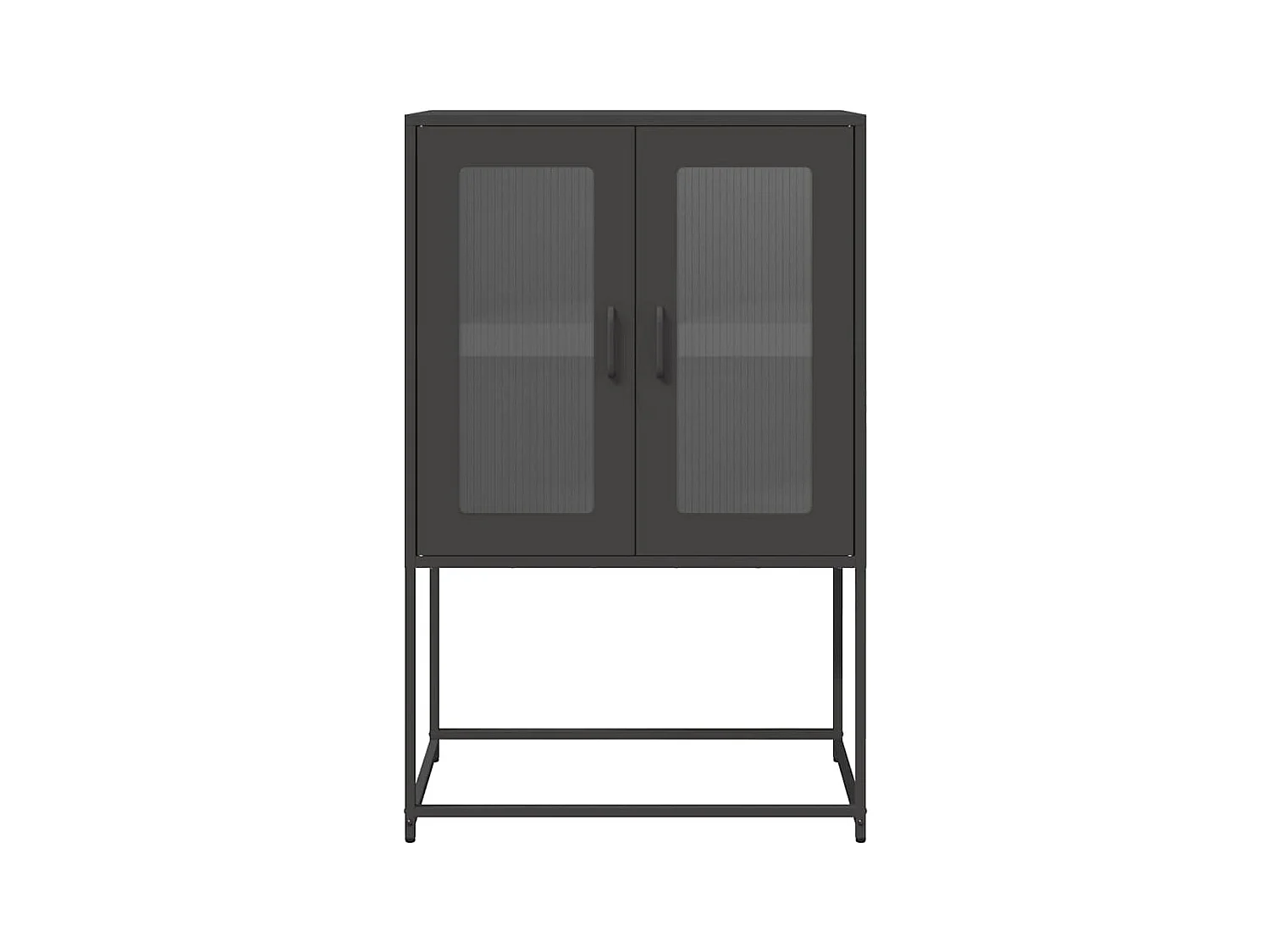 Buffet | Bahut | Meuble de rangement haut noir 68x39x107 cm acier