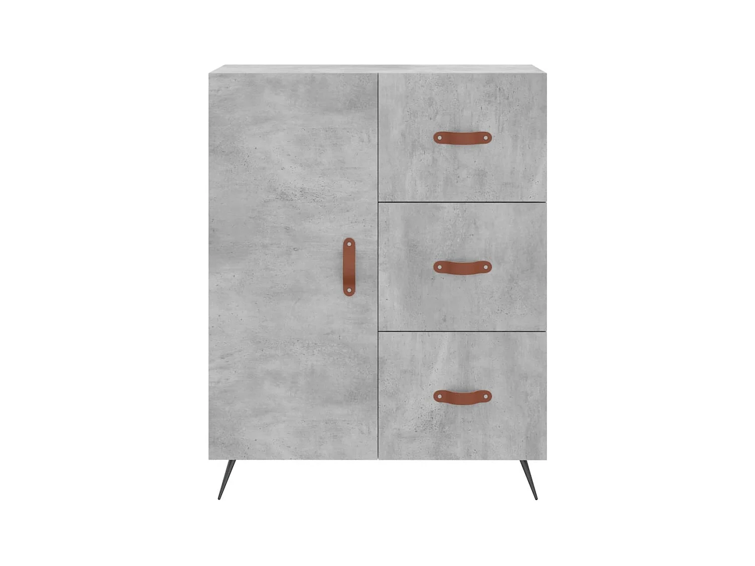 Buffet | Bahut | Meuble de rangement gris béton 69,5x34x90 cm bois d'ingénierie