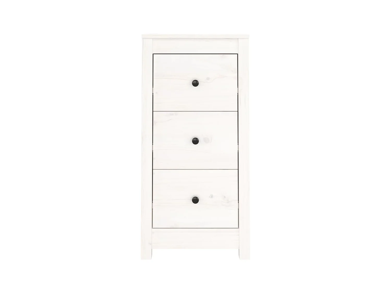 Buffet | Bahut | Meuble de rangement blanc 40x35x80 cm bois massif de pin