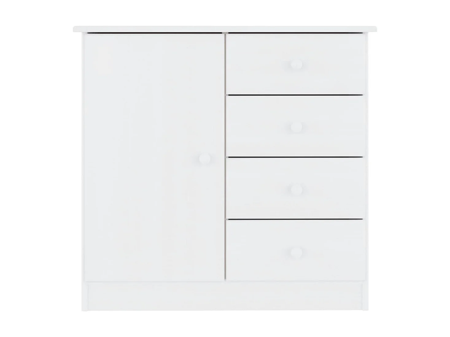 Buffet | Commode à tiroir | Meuble de rangement ALTA blanc 77x35x73 cm bois massif de pin