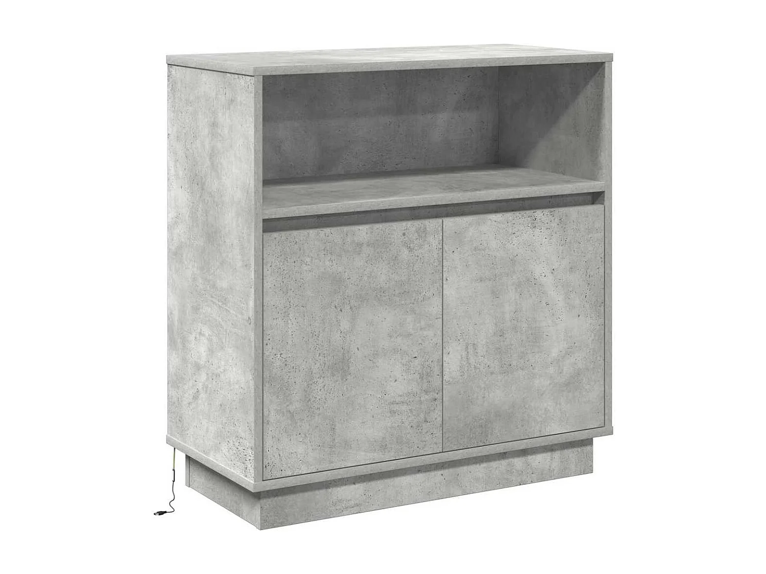 LED Sideboard | Buffet | Dressoir Betongrijs 71 x 34,5 x 75 cm Bewerkt hout