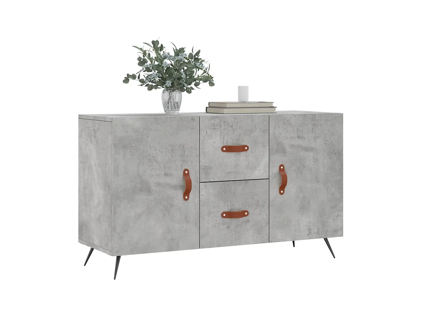 Buffet | Bahut | Meuble de rangement gris béton 100x36x60 cm bois d'ingénierie