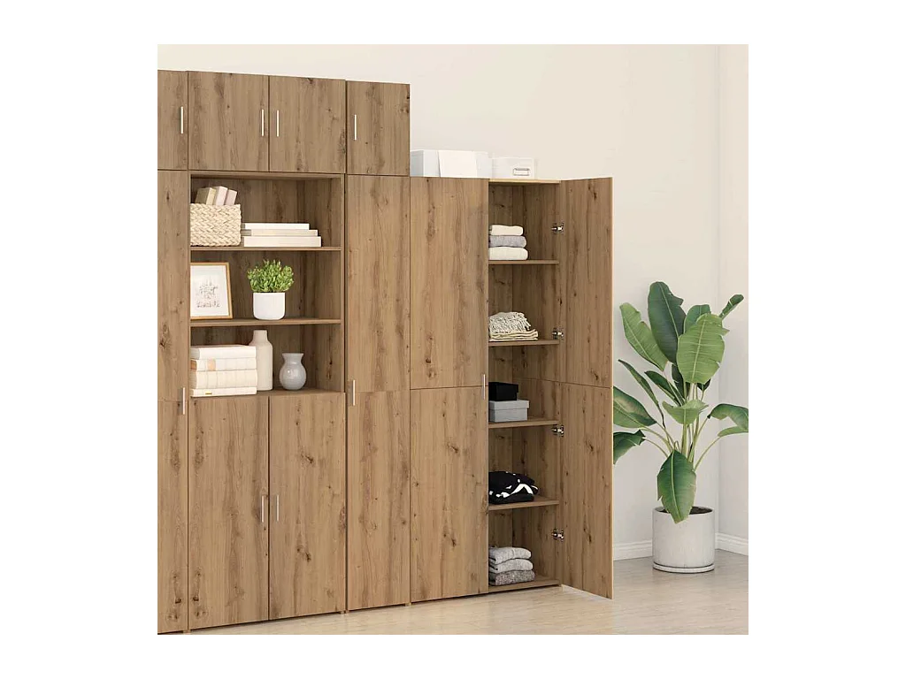 Credenza | Buffet | Armadio Highboard Quercia Artigianale 40x42.5x185 cm Legno Ingegnerizzato