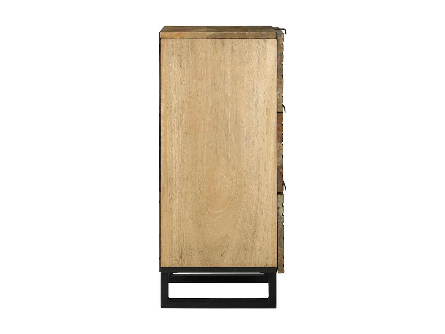 Buffet | Commode à tiroir | Meuble de rangement - 40 x 33,5 x 75 cm, en bois de manguier massif et en bois reconstitué.