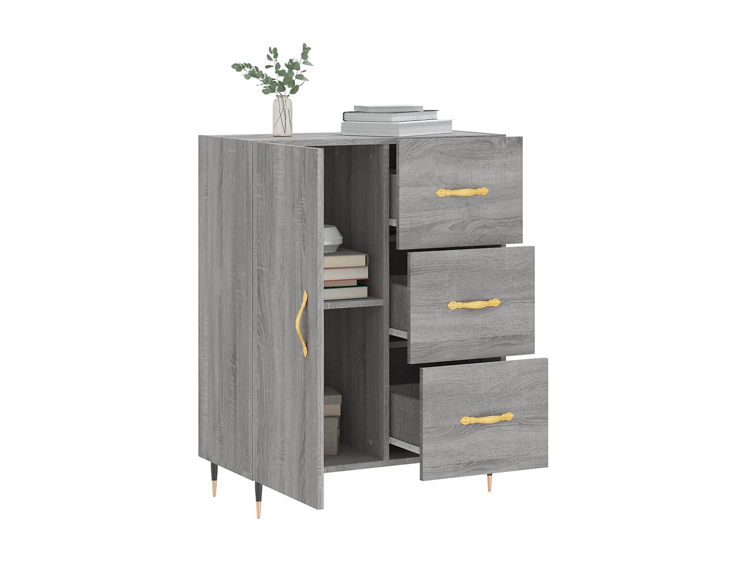 Buffet | Bahut | Meuble de rangement sonoma gris 69,5x34x90 cm bois d'ingénierie