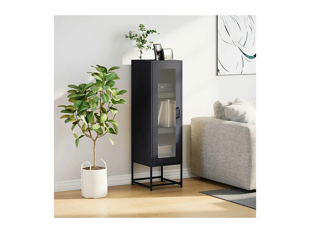 Buffet | Bahut | Meuble de rangement haut anthracite 36x39x123 cm acier laminé à froid