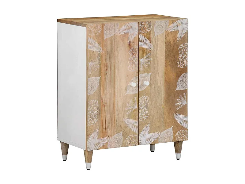 Credenza | Buffet | Armadio 60x33,5x75 cm in Legno Massello di Mango