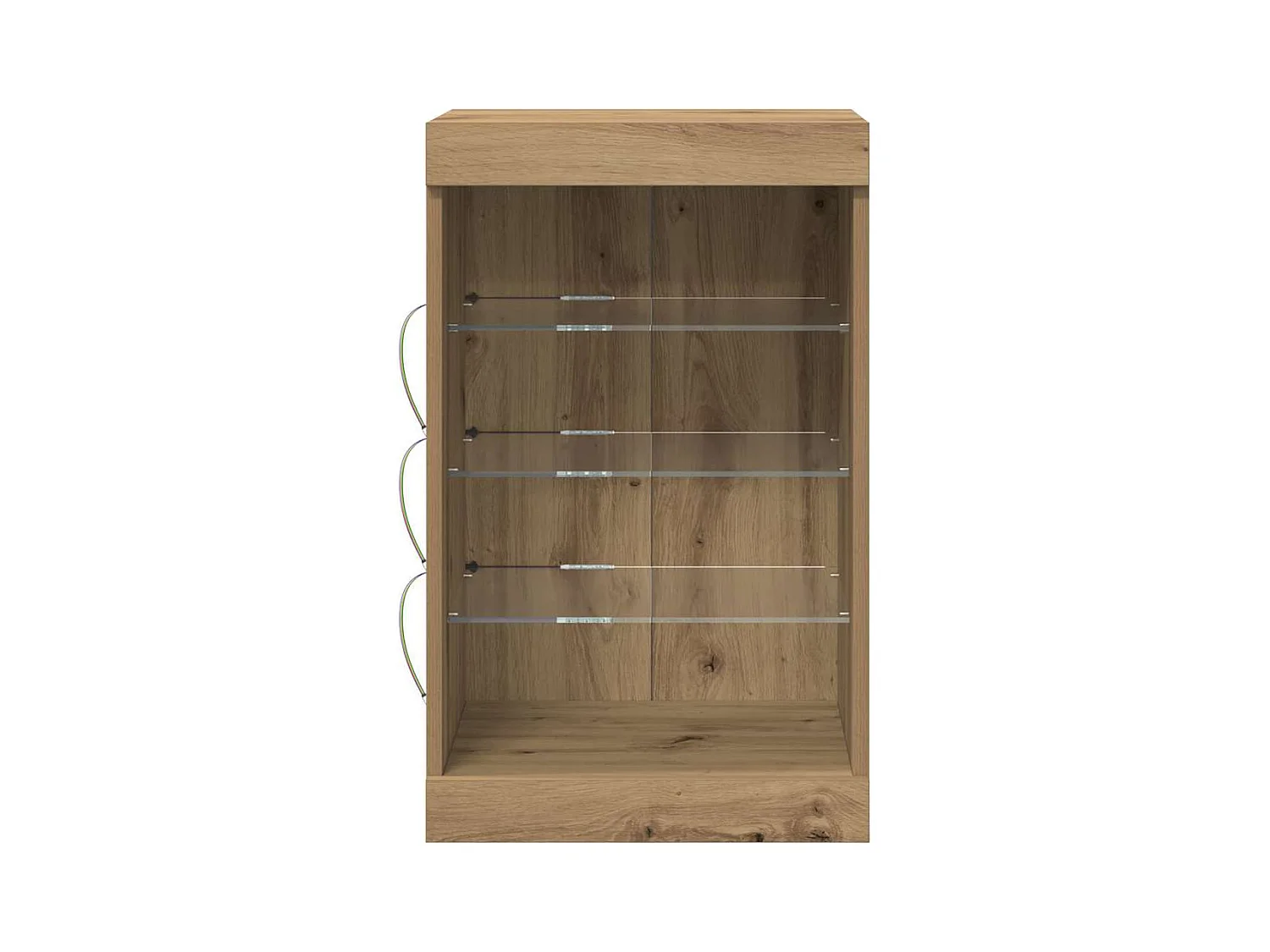 Buffet | Bahut | Meuble de rangement avec lumières LED chêne artisanal 41x37x67 cm