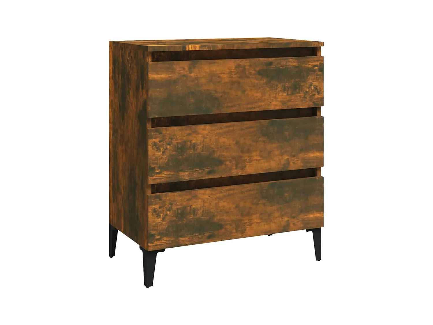 Buffet | Commode à tiroir | Meuble de rangement Chêne fumé 60x35x69 cm Bois d'ingénierie