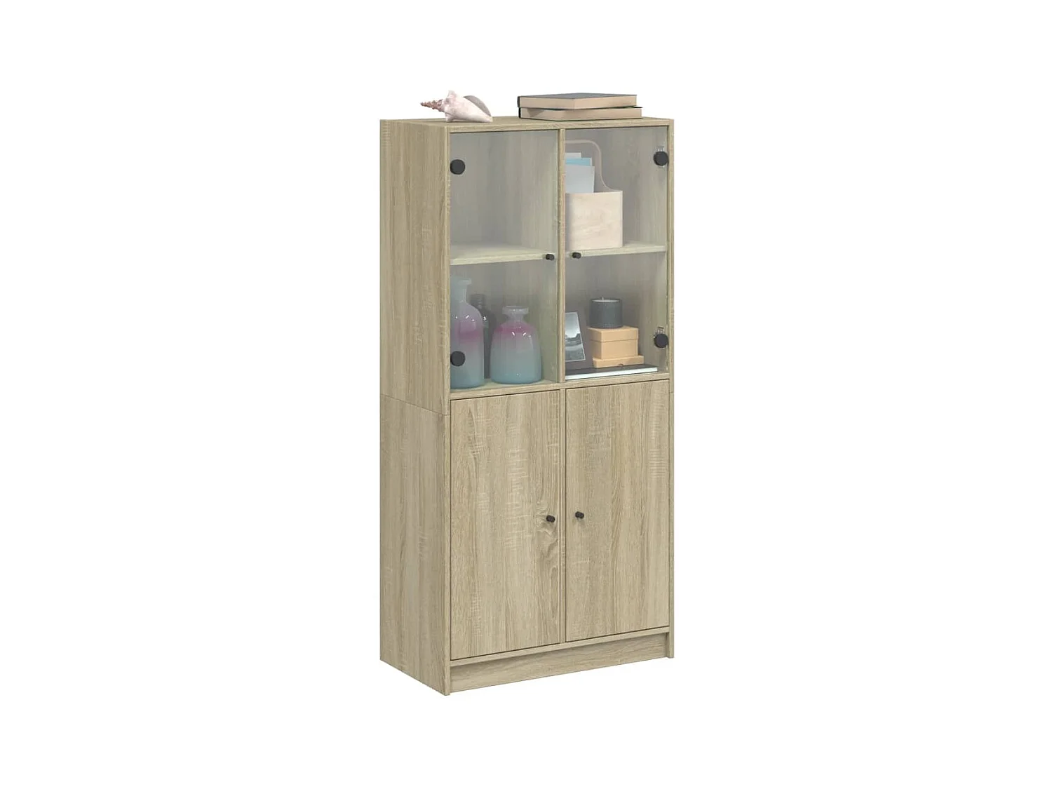 Credenza | Buffet | Armadio con Ante Rovere Sonoma 68x37x142 cm Legno Multistrato